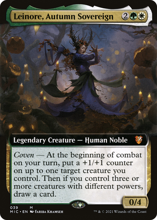 Leinore, Autumn Sovereign (MIC-039) - Midnight Hunt Commander: (Extended Art)