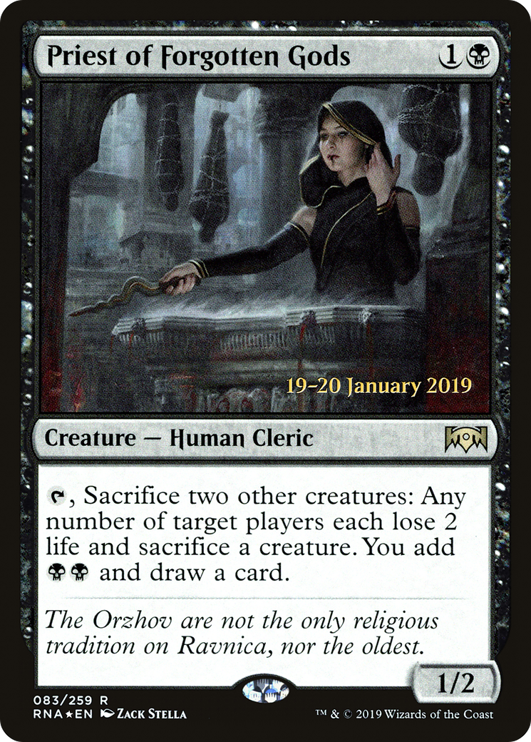Priest of Forgotten Gods (PRE-83S) - Ravnica Allegiance Promos (Prerelease) Foil