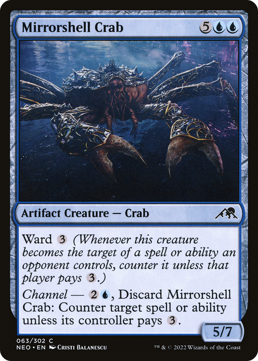 Mirrorshell Crab (NEO-063) - Kamigawa: Neon Dynasty Foil