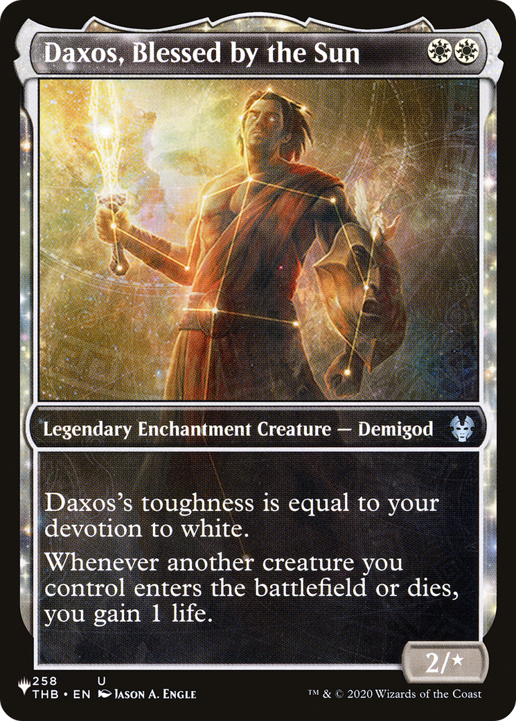 Daxos, Blessed by the Sun (Showcase) (LIST-THB-258) - The List: (Showcase)