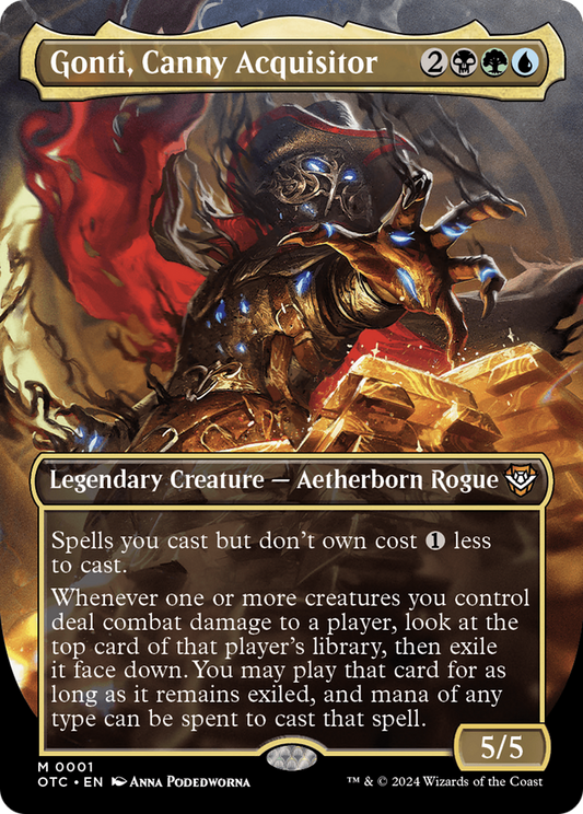 Gonti, Canny Acquisitor  (Borderless)(OTC-001) - Outlaws of Thunder Junction Commander: (Full Art)