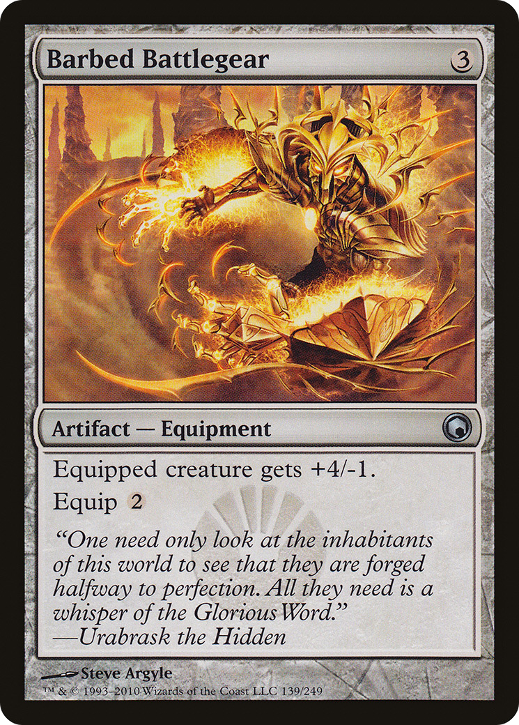 Barbed Battlegear (SOM-139) - Scars of Mirrodin Foil