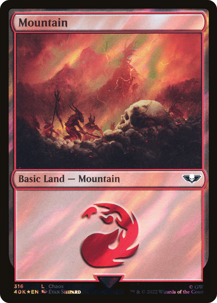 Mountain (40K-316★) - Warhammer 40,000 Commander Foil