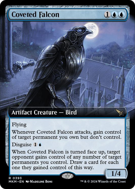 Coveted Falcon (MKM-393) - Murders at Karlov Manor: (Extended Art) Foil