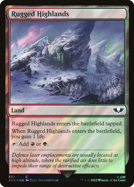 Rugged Highlands (40K-292★) - Warhammer 40,000 Commander Foil