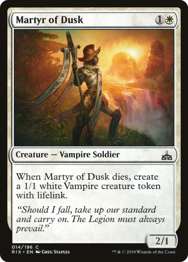 Martyr of Dusk  (RIX-014) - Rivals of Ixalan