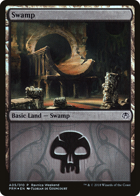 Swamp (PRWK-A05) - GRN Ravnica Weekend Foil