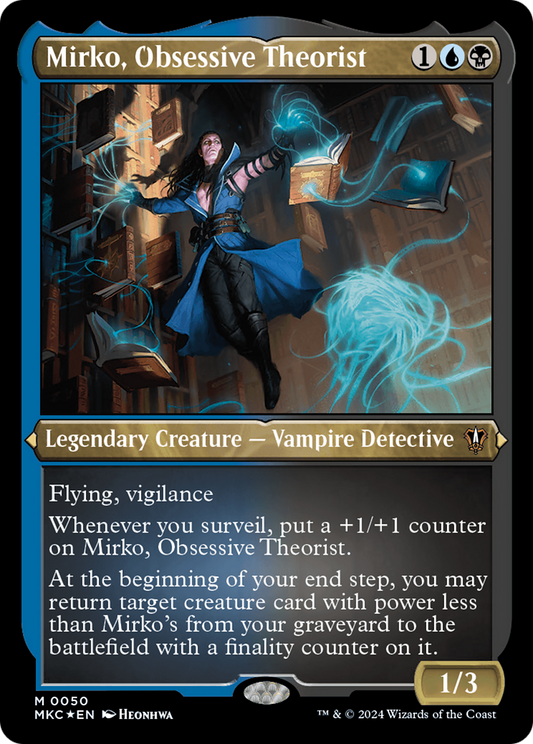 Mirko, Obsessive Theorist (MKC-050) - Murders at Karlov Manor Commander Etched Foil