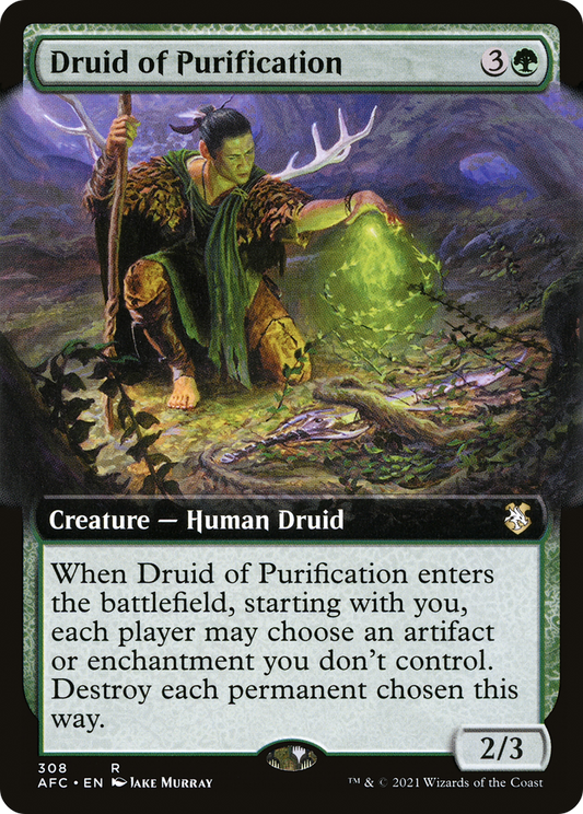 Druid of Purification (AFC-308) - Forgotten Realms Commander: (Extended Art)