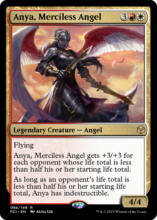 Anya, Merciless Angel (PZ1-094) - Legendary Cube Prize Pack Foil