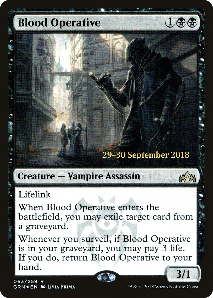 Blood Operative (PGRN-63S) - Guilds of Ravnica Promos Foil