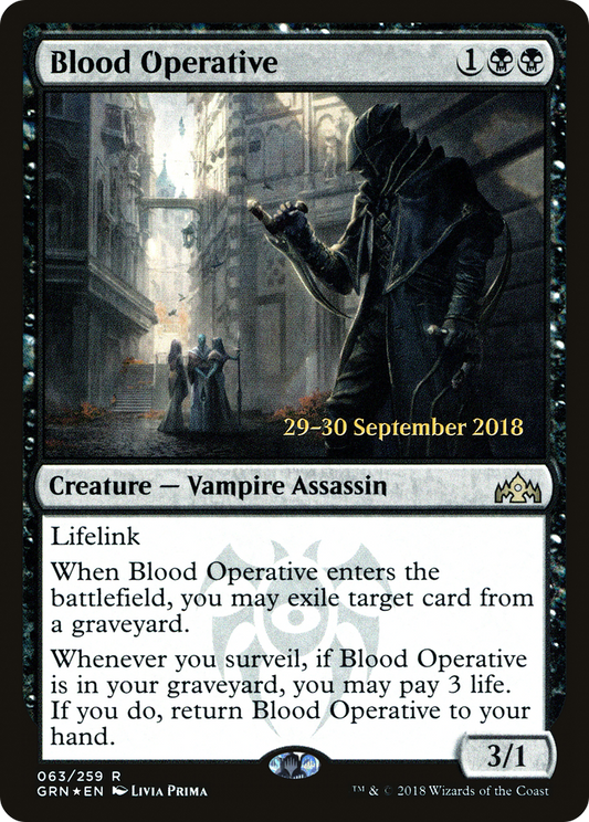 Blood Operative (PGRN-63S) - Guilds of Ravnica Promos Foil