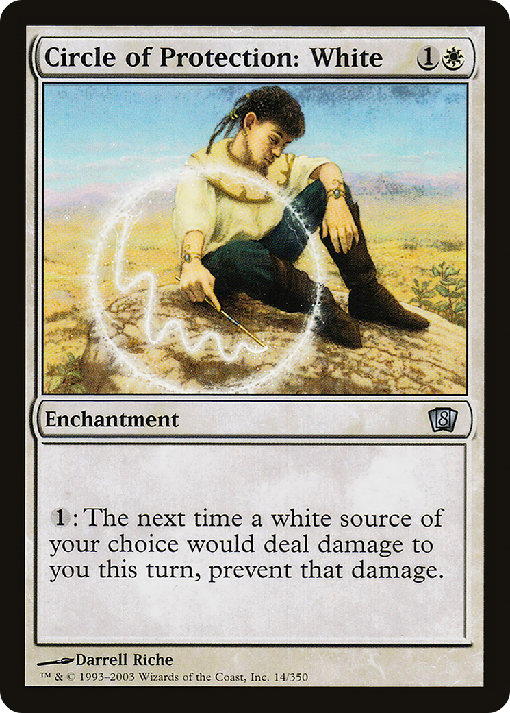 Circle of Protection: White (8ED-14★) - Eighth Edition Foil