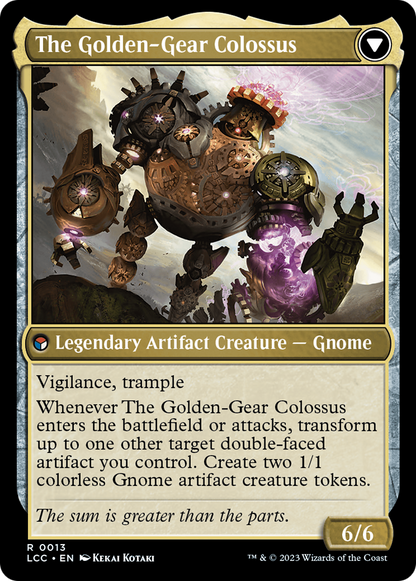 Tetzin, Gnome Champion // The Golden-Gear Colossus (LCC-013) - The Lost Caverns of Ixalan Commander