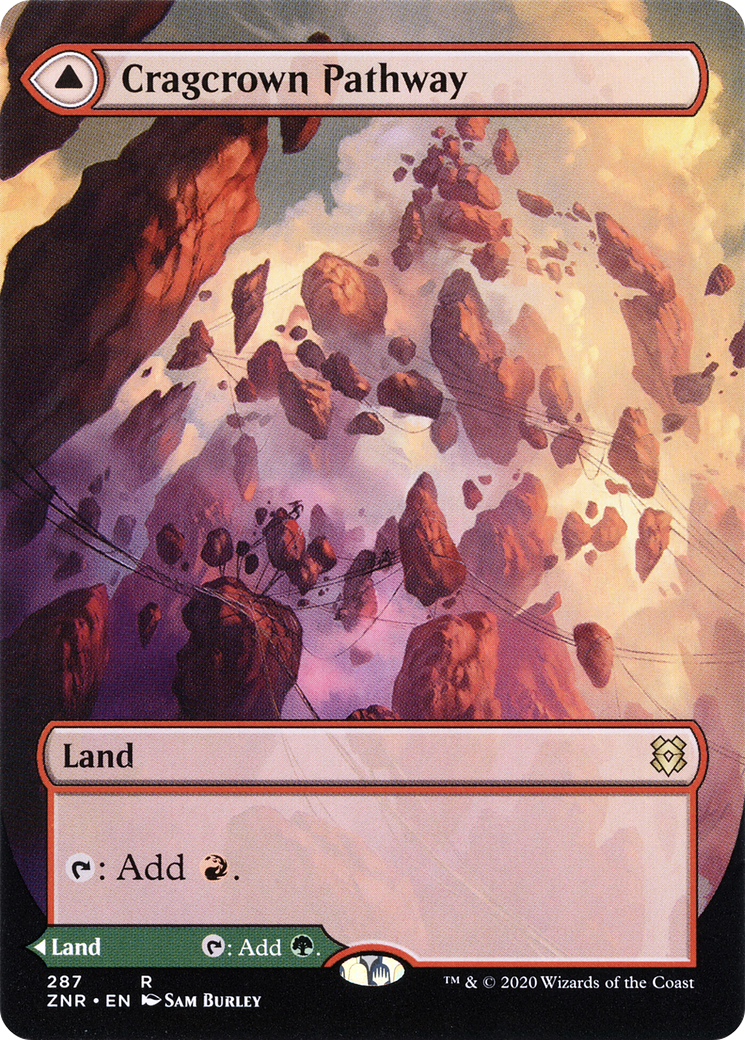 Cragcrown Pathway // Timbercrown Pathway  (Borderless)(ZNR-287) - Zendikar Rising: (Showcase)