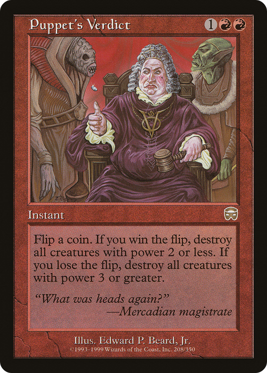 Puppet's Verdict (MMQ-208) - Mercadian Masques Foil