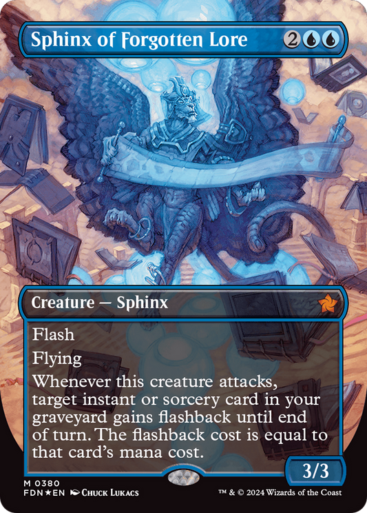 Sphinx of Forgotten Lore (FDN-380) - Foundations (Borderless) Foil