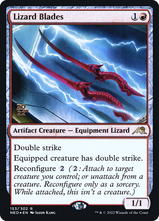 Lizard Blades (PNEO-153S) - Kamigawa: Neon Dynasty Promos Foil