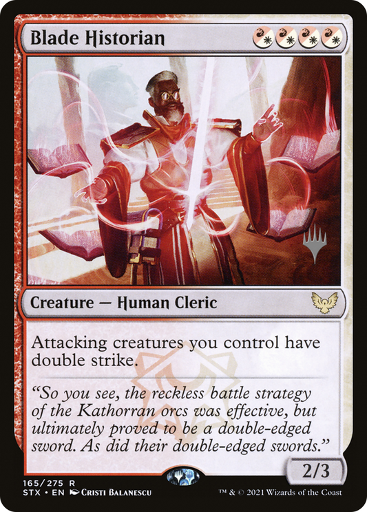 Blade Historian (PPSTX-165P) - Strixhaven: School of Mages Promos Foil (Promo Pack)