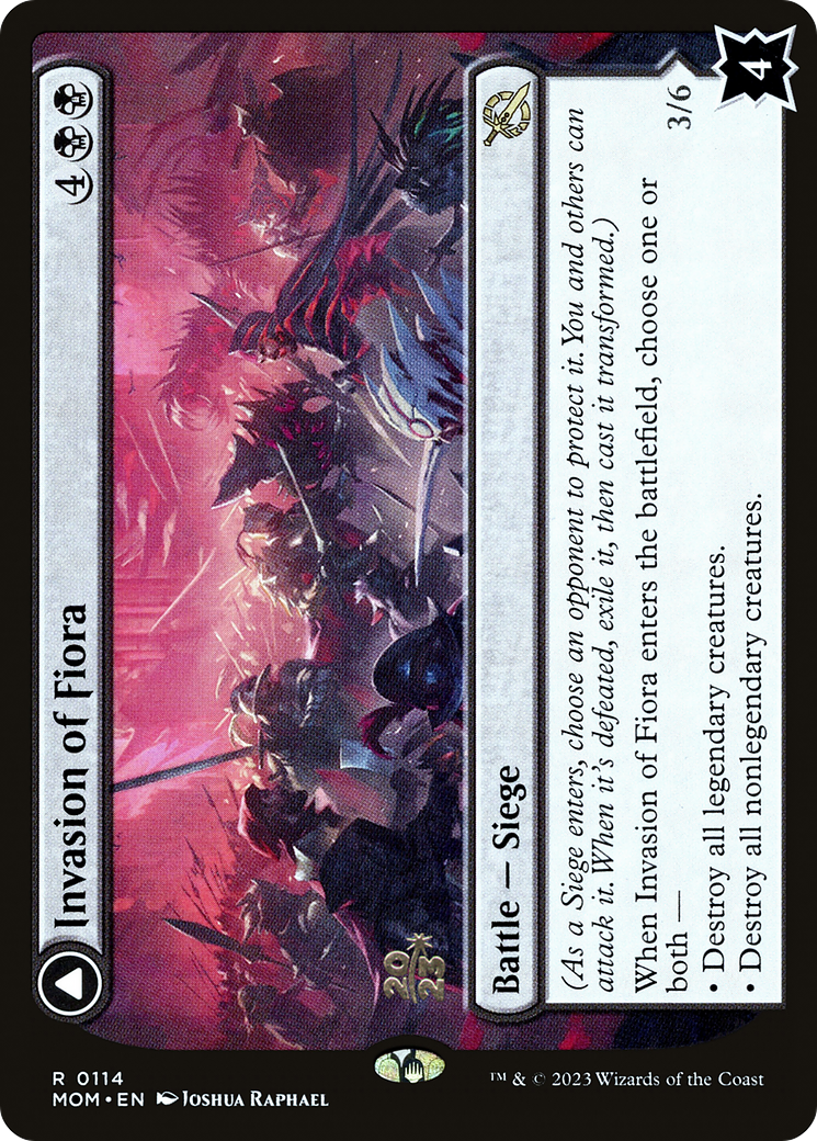 Invasion of Fiora // Marchesa, Resolute Monarch (PMOM-114S) - March of the Machine Promos Foil