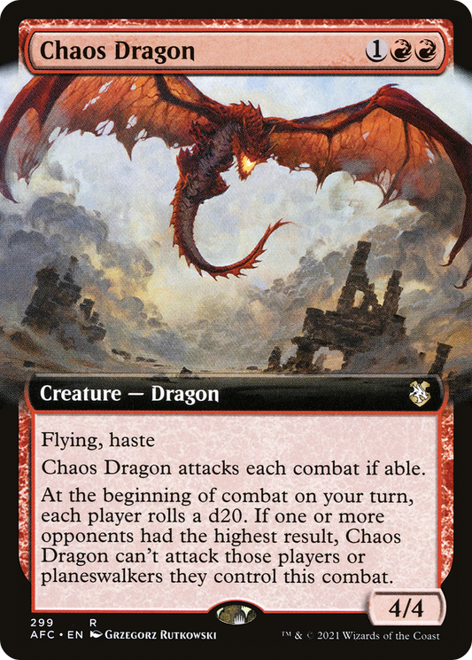 Chaos Dragon (AFC-299) - Forgotten Realms Commander: (Extended Art)