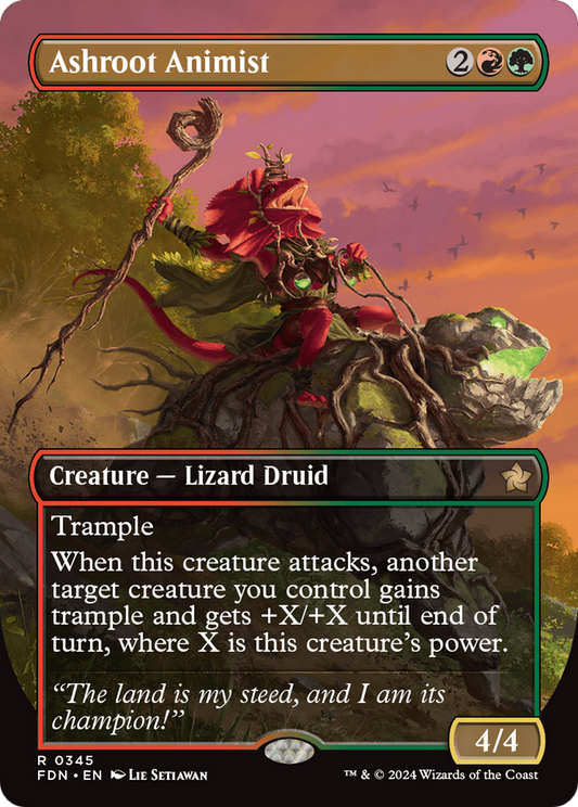 Ashroot Animist (Borderless)  (Borderless)(FDN-345) - Foundations Foil