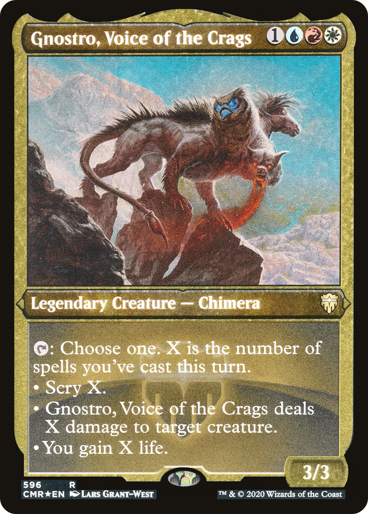 Gnostro, Voice of the Crags (CMR-596) - Commander Legends Etched Foil