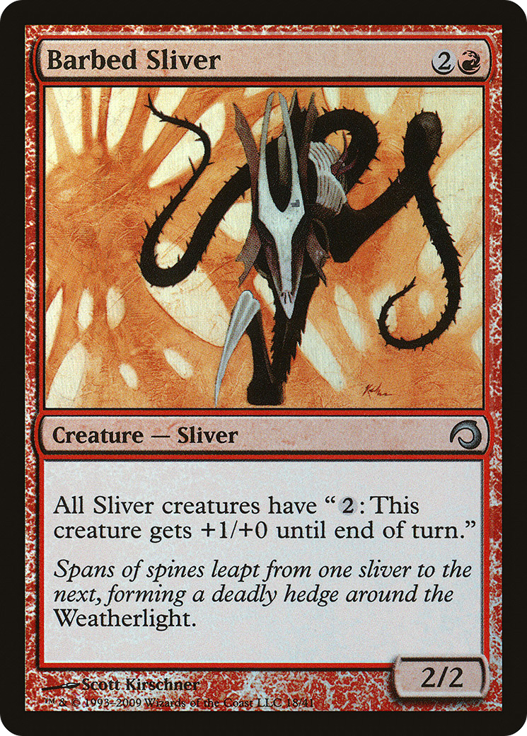 Barbed Sliver (H09-018) - Premium Deck Series: Slivers Foil