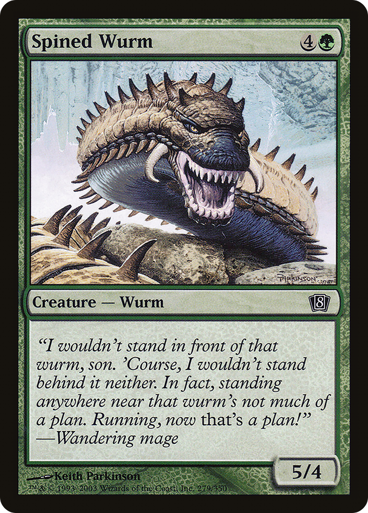 Spined Wurm (8ED-279★) - Eighth Edition Foil