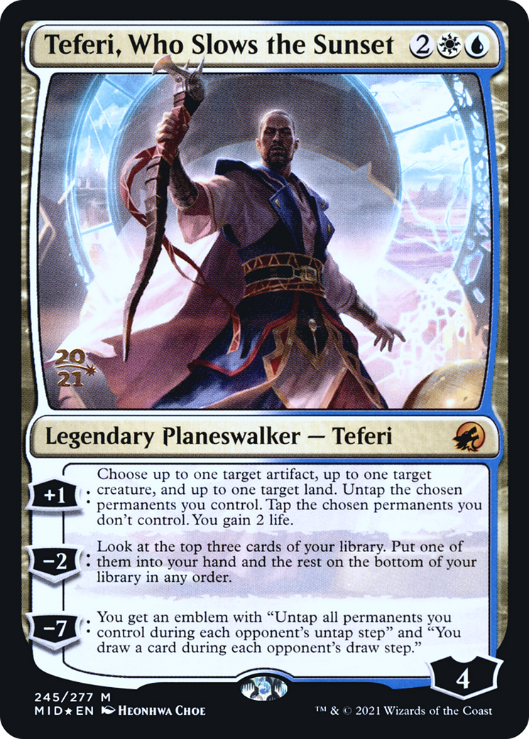 Teferi, Who Slows the Sunset (PRE-245) - Innistrad: Midnight Hunt Promos Foil