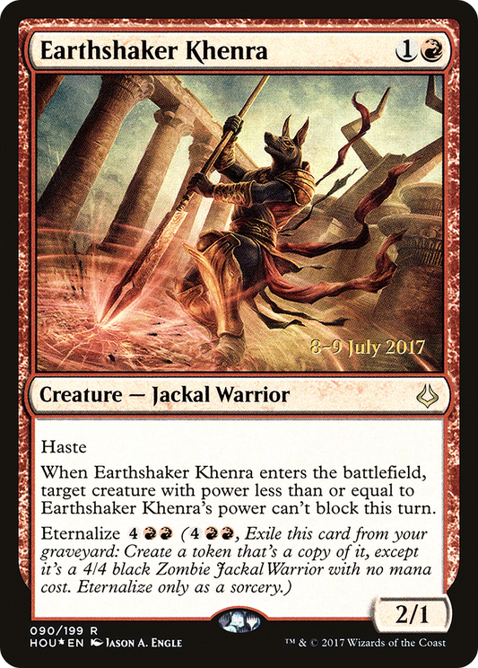 Earthshaker Khenra (PHOU-90S) - Hour of Devastation Promos Foil