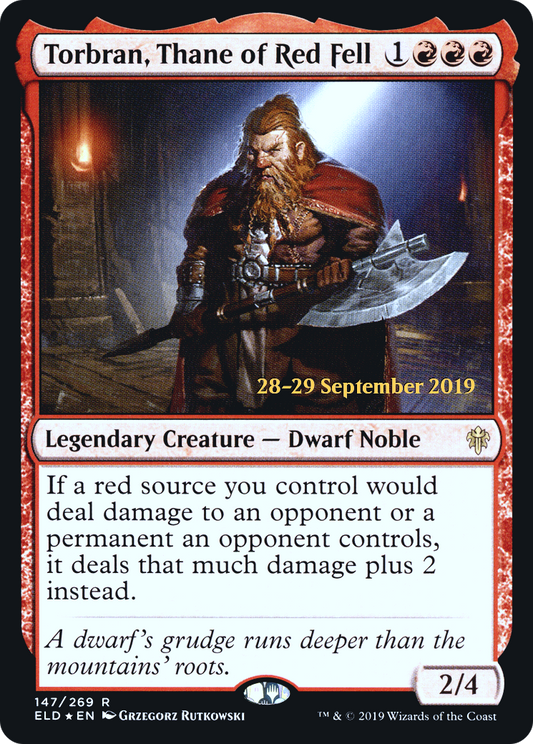 Torbran, Thane of Red Fell (PELD-147S) - Throne of Eldraine Promos Foil