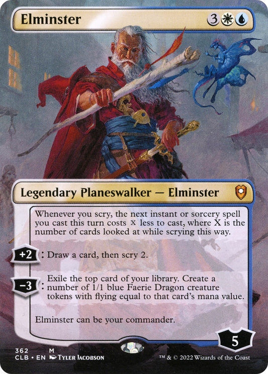 Elminster  (Borderless)(CLB-362) - Commander Legends: Battle for Baldur's Gate Foil