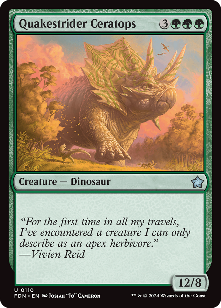 Quakestrider Ceratops (FDN-110) - Foundations Foil