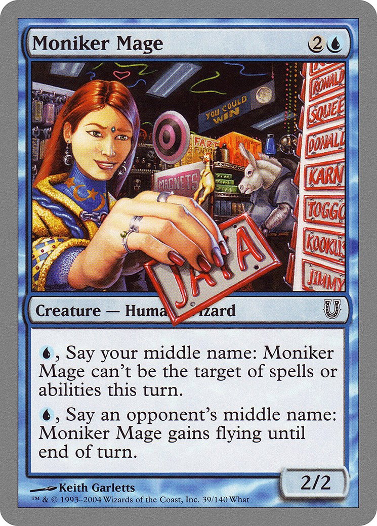 Moniker Mage (UNH-039) - Unhinged Foil