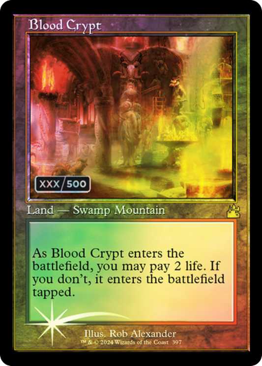 Blood Crypt (Retro Frame) (Serial Numbered) (RVR-397) - Ravnica Remastered Foil