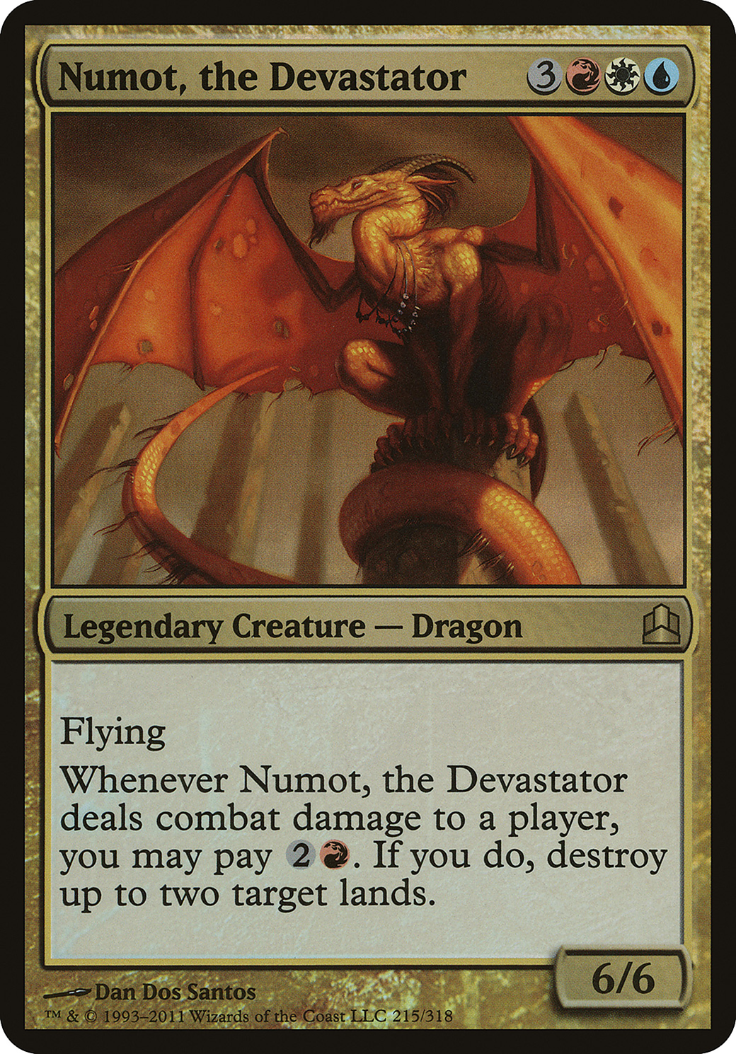 Numot, the Devastator (OCMD-215) - Commander 2011 Oversized Foil