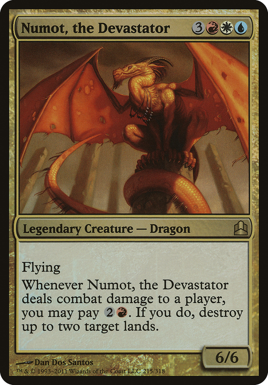 Numot, the Devastator (OCMD-215) - Commander 2011 Oversized Foil