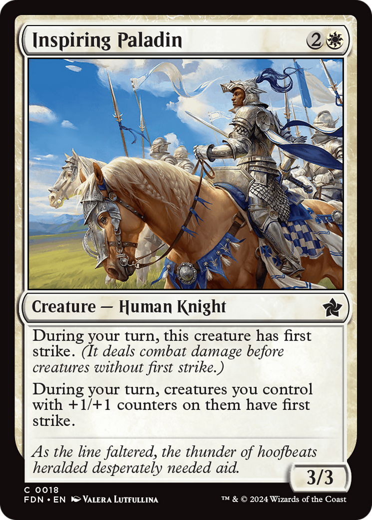 Inspiring Paladin (FDN-018) - Foundations Foil