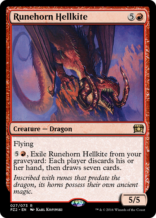 Runehorn Hellkite (PZ2-027) - Treasure Chest Foil