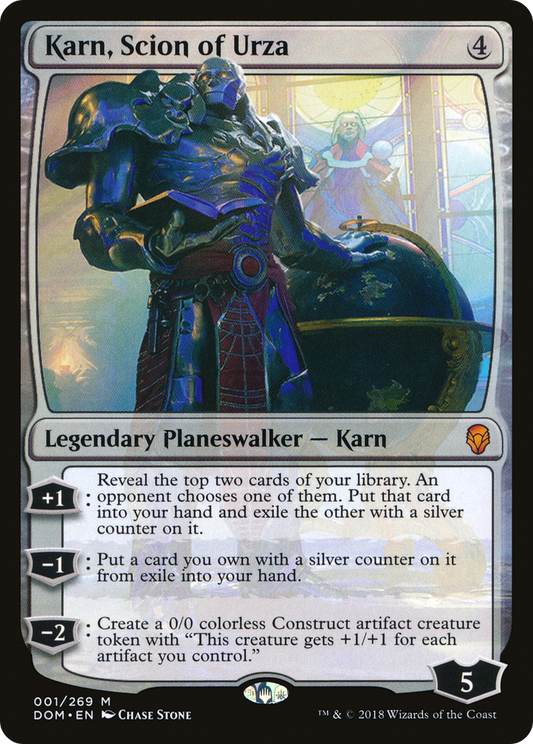 Karn, Scion of Urza (DOM-001) - Dominaria Foil