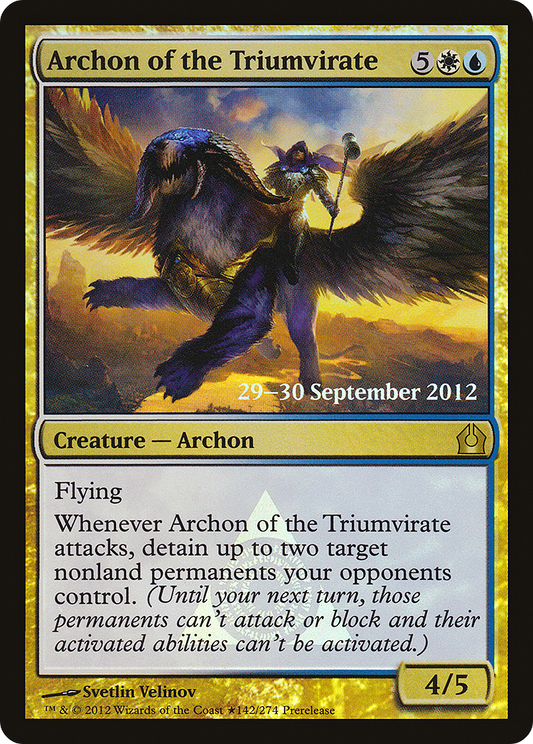 Archon of the Triumvirate (PRE-142★) - Return to Ravnica Promos (Prerelease) Foil