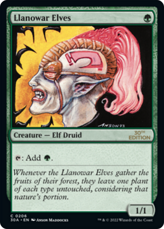 Llanowar Elves (30A-206) - 30th Anniversary Edition