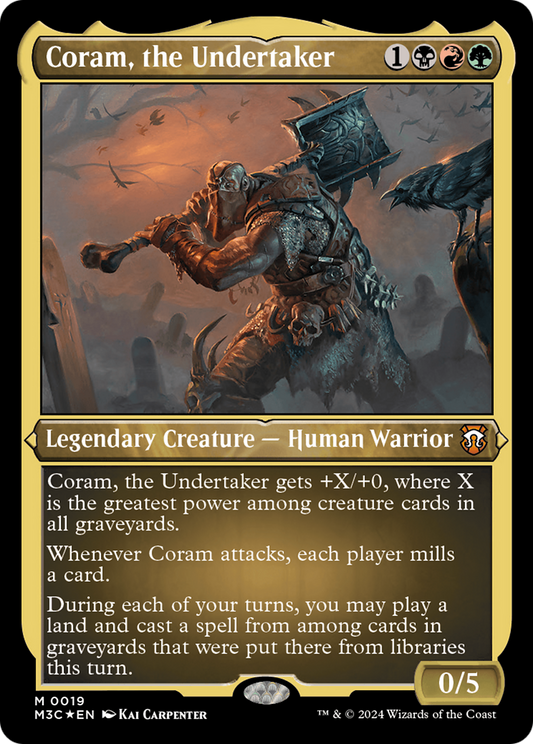 Coram, the Undertaker (M3C-019) - Modern Horizons 3 Commander Etched Foil