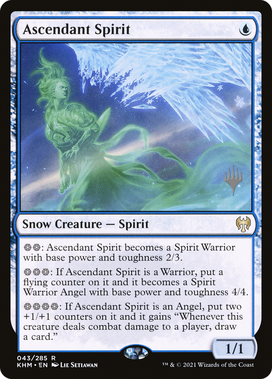 Ascendant Spirit (PPKHM-43P) - Kaldheim Promos: (snow) (Promo Pack)