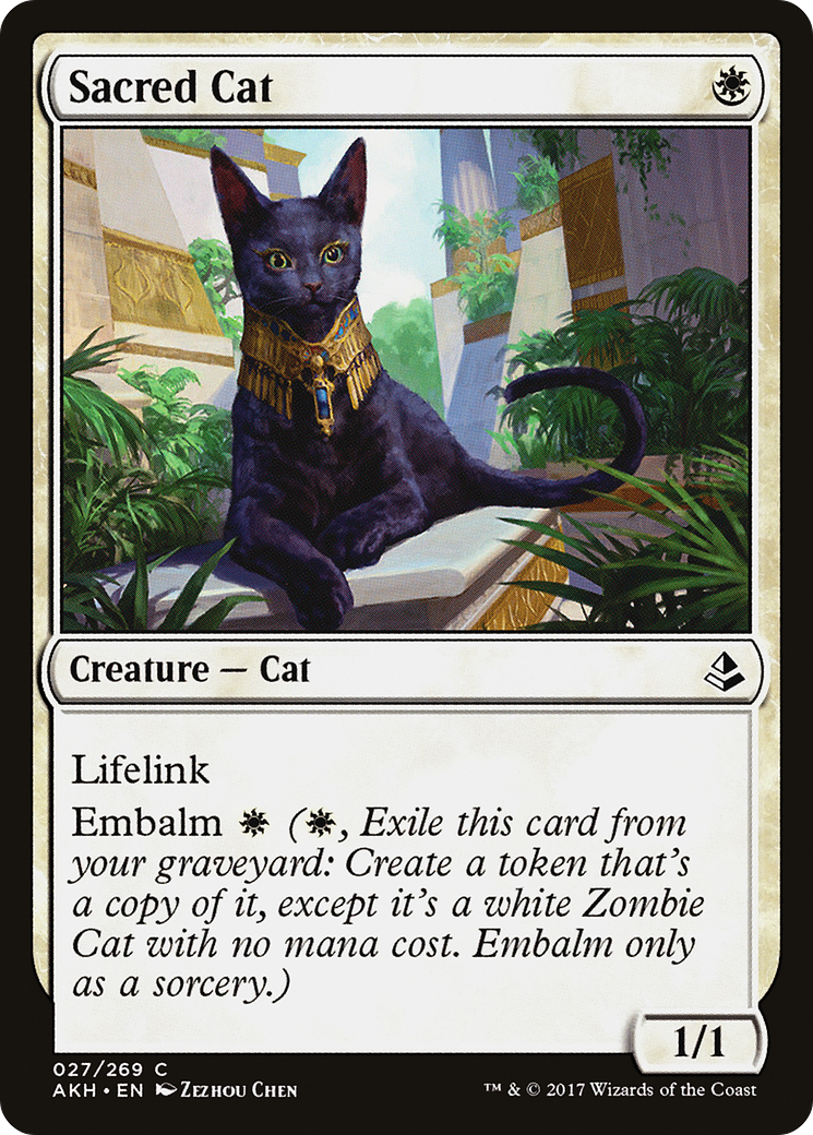 Sacred Cat (AKH-027) - Amonkhet Foil