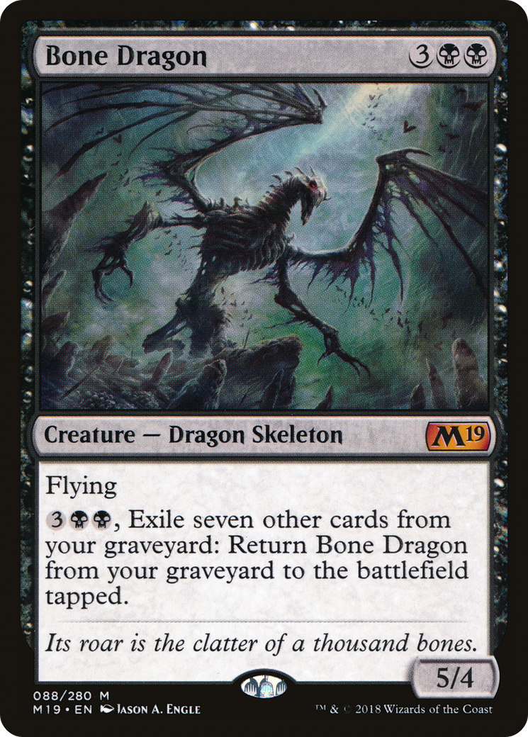 Bone Dragon (M19-088) - Core Set 2019 Foil