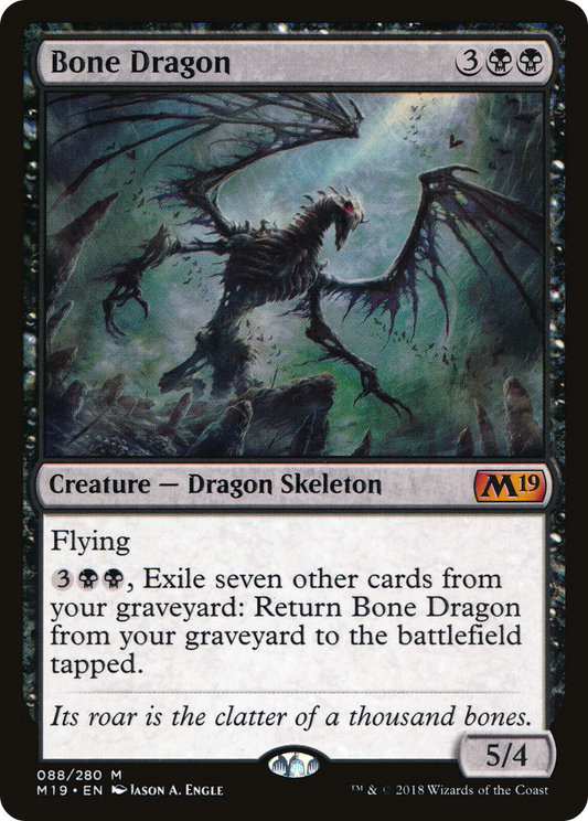 Bone Dragon (M19-088) - Core Set 2019 Foil