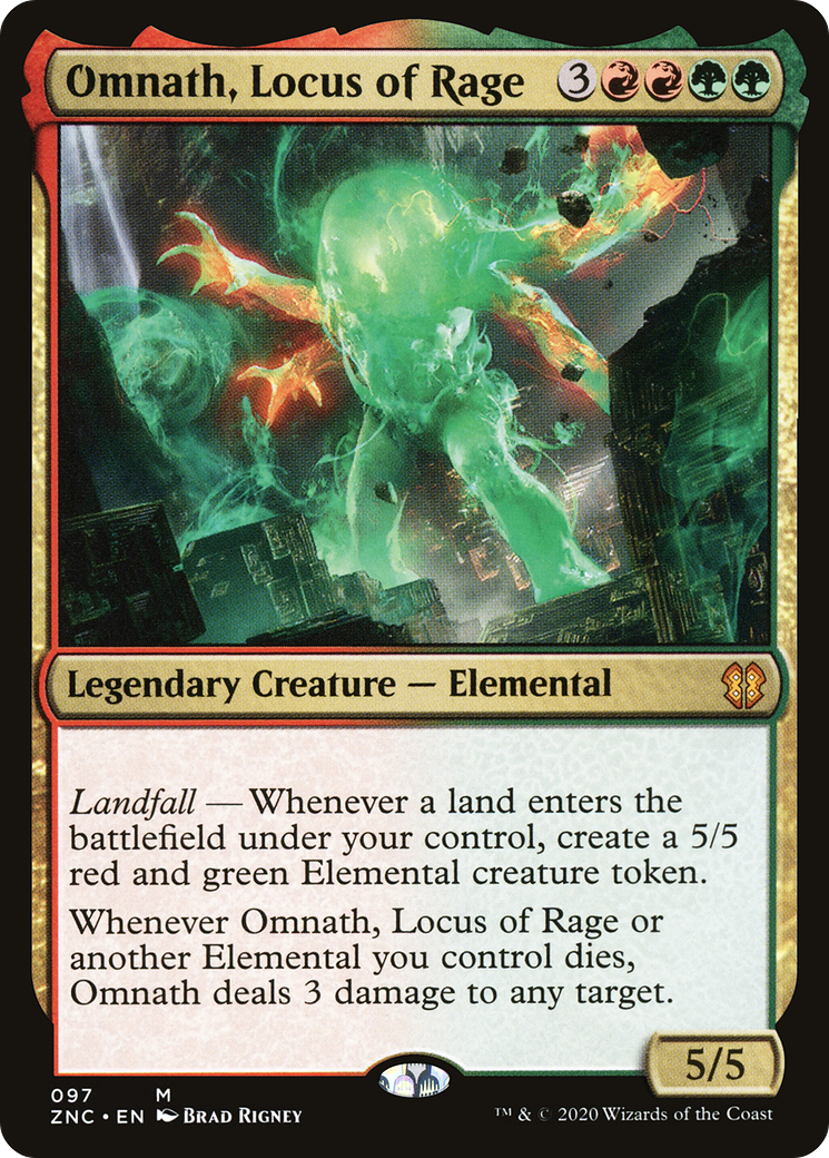 Omnath, Locus of Rage (ZNC-097) - Zendikar Rising Commander