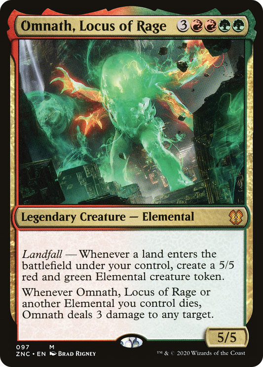 Omnath, Locus of Rage (ZNC-097) - Zendikar Rising Commander